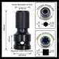 💥 Przelotka do klucza nasadowego z trzpieniem sześciokątnym 1/4„ – z 1/2” na 1/4", z mechanizmem szybkiego odłączania ⚙️