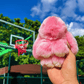 🐰 Ręcznie robiony miękki brelok do kluczy w kształcie króliczka z pomponem – imitacja futra i uroczy dodatek do torebki