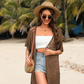 🔥 OGRANICZONA CZASOWO !! 😍 Oversize'owy, dzianinowy kardigan dla kobiet – lekka, szydełkowa narzutka z frędzlami w stylu kimono – na wiosnę i lato 🌸
