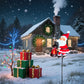 Wczaruj świąteczną atmosferę! 🎅 Lampa solarna Święty Mikołaj – magiczne światło wypełnia ogród świątecznym blaskiem. ✨