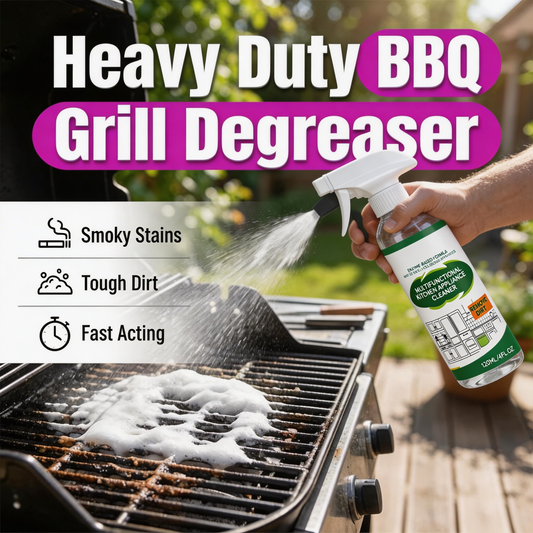 🔥🧼 Silny spray do usuwania tłuszczu z krat – Szybko działająca formuła, która w mgnieniu oka rozpuszcza plamy tłuszczu. 🍖✨