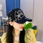🦋Czapka baseballowa z siateczką i kokardką w kwiatowy wzór🧢