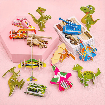 🎁 Edukacyjne puzzle 3D z kreskówek | Dla dzieci, rozwijające, jasne 🧩✨