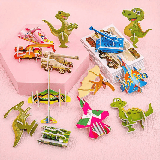 🎁 Edukacyjne puzzle 3D z kreskówek | Dla dzieci, rozwijające, jasne 🧩✨