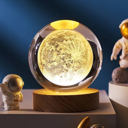 Szklana ozdoba w kształcie kryształowej kuli planetarnej 3D