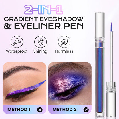 🔥Kup 1 dostań 1 gratis ✨2 w 1 cieni do powiek z efektem gradientu i kredka do oczu