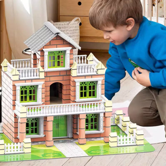 🔥🏠👉Zestaw do samodzielnego montażu mini budynku z klocków