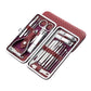 Zestawy do manicure ze stali nierdzewnej z etui z PU