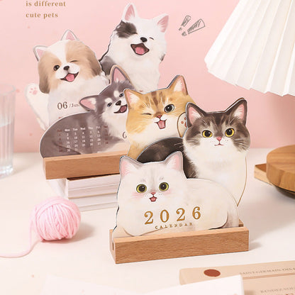 😻 Kalendarz biurkowy 3D z kotami i psami