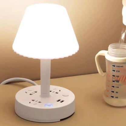 💥Oferta tygodnia👍Lampa stołowa z portem USB i gniazdkiem elektrycznym