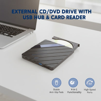 ✨ Zewnętrzna obudowa napędu CD/DVD z hubem USB – wszechstronna i stylowa! ✨
