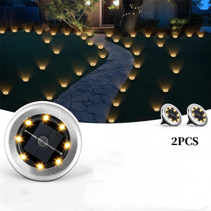 Wodoodporne lampy solarne do ogrodu – zestaw 2 sztuk🏡💡