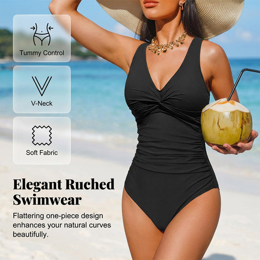 🩱Damska jednoczęściowa kostium kąpielowy modelujący sylwetkę🌞🌴