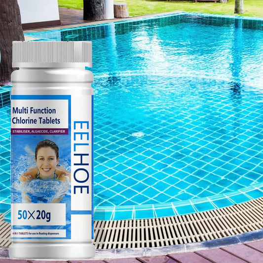 Tabletki chlorowe do czyszczenia basenu – zwalczanie glonów i klarowanie wody 🏊‍♂️