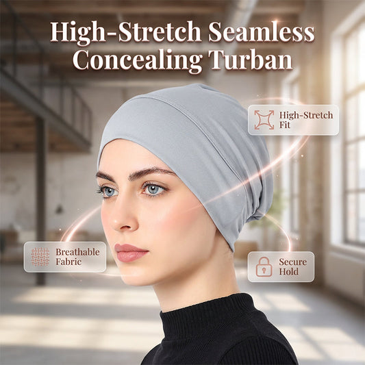 🧕 Elastyczny turban w stylu indyjskim – z fałdami z przodu | Do jogi, podróży, spania, imprez🎁