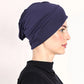 🧕 Elastyczny turban w stylu indyjskim – z fałdami z przodu | Do jogi, podróży, spania, imprez🎁