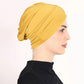 🧕 Elastyczny turban w stylu indyjskim – z fałdami z przodu | Do jogi, podróży, spania, imprez🎁