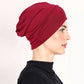 🧕 Elastyczny turban w stylu indyjskim – z fałdami z przodu | Do jogi, podróży, spania, imprez🎁