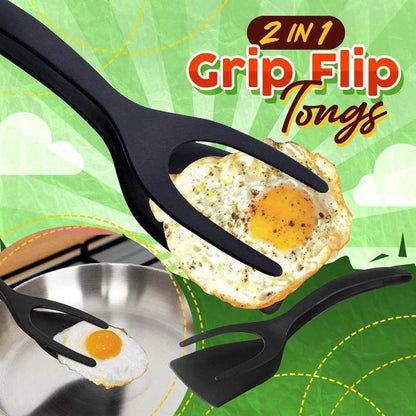🍳 50% ZNIŻKI TERAZ!🔥🥩 Łopatka i szczypce 2 w 1 – z silikonu odpornego na wysoką temperaturę i z antypoślizgowym uchwytem – niezbędny gadżet kuchenny