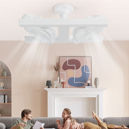 Nowoczesna lampa sufitowa LED 2‑w‑1 z wentylatorem