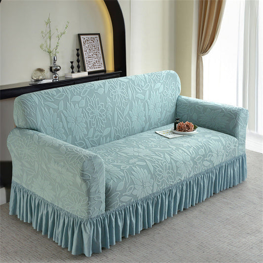 Nowa Sofa w 5 Minut! Elastyczny Pokrowiec z Falbanką – Chroni przed Kurzem, Plamami i Zużyciem, Na Pobranie🛋️