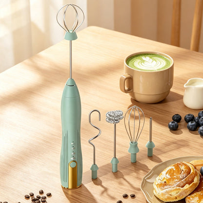 🥛 Ręczny Spieniacz do Mleka – Ładowalny, 3 Prędkości, Idealny do Cappuccino i Matchy ⚡