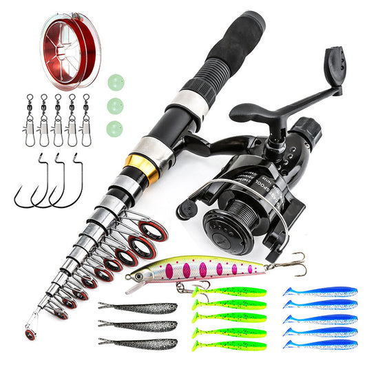 🎣 50% taniej 🧰 Kompletny zestaw wędkarski podróżny z torbą